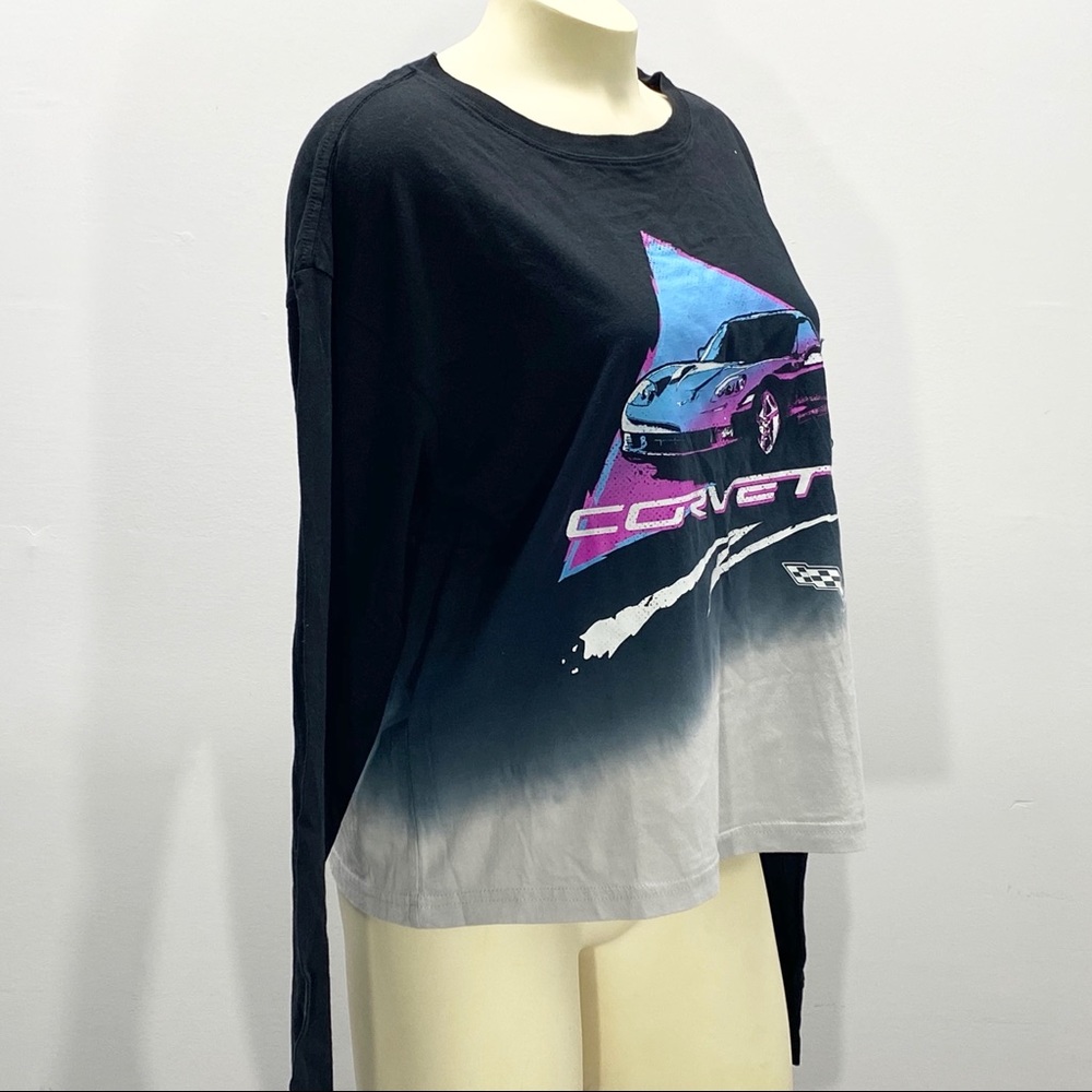 Corvette Long Sleeve Cropped Graphic T-Shirt - Picture 3 of 4